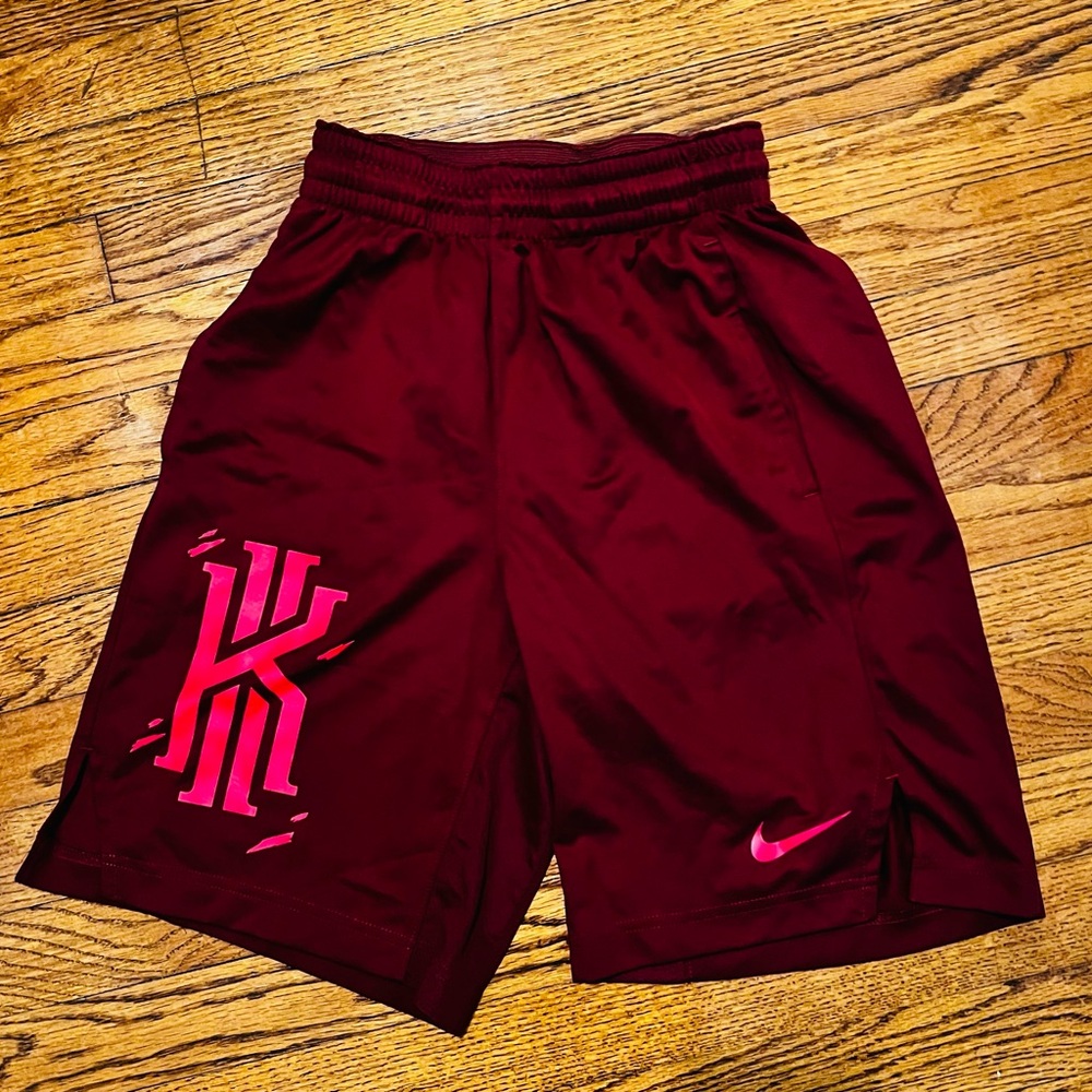 Nike Adult Small Kyrie Irving Maroon/Burgundy Basketball Shorts